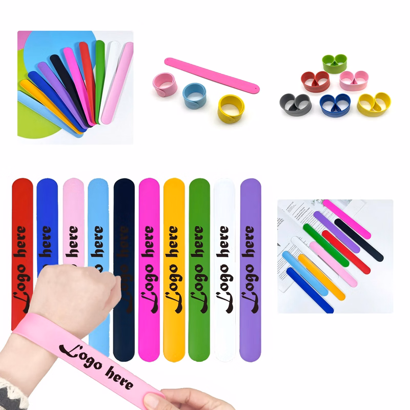 MOQ50 Custom Silicone Slap Bracelets