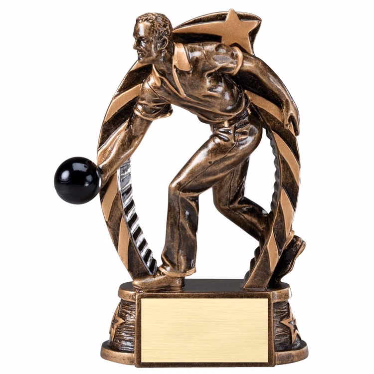 5-1/2" Tall Bowling Male Running Star Series Stand