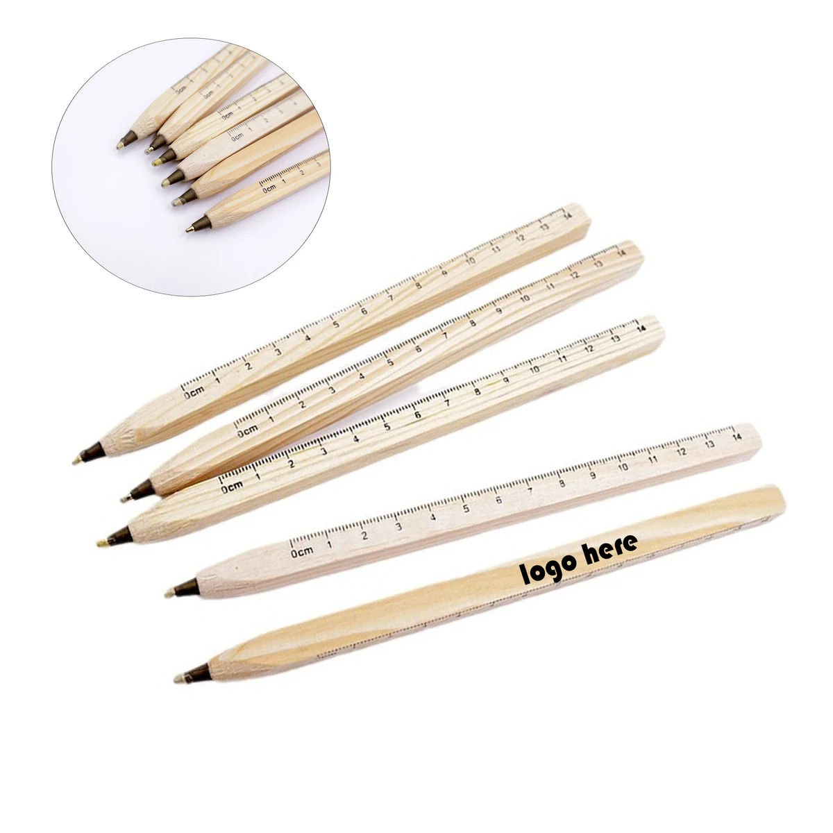 Natural Wood Scale Ballpoint Pe 1