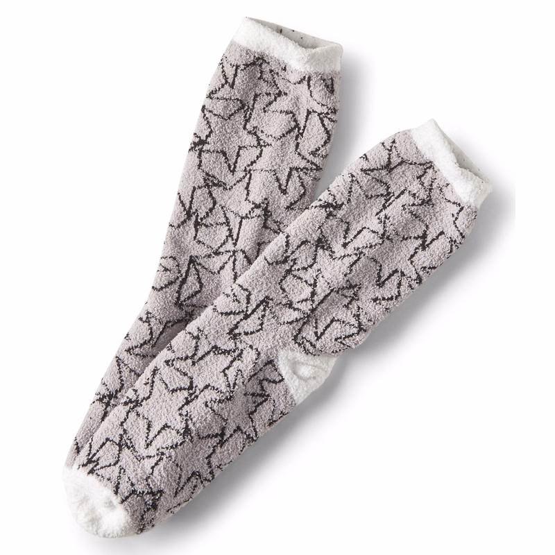 Premium Custom Jacquard design Fuzzy socks