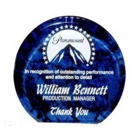 5" Blue Marble Aurora Acrylic Award 1