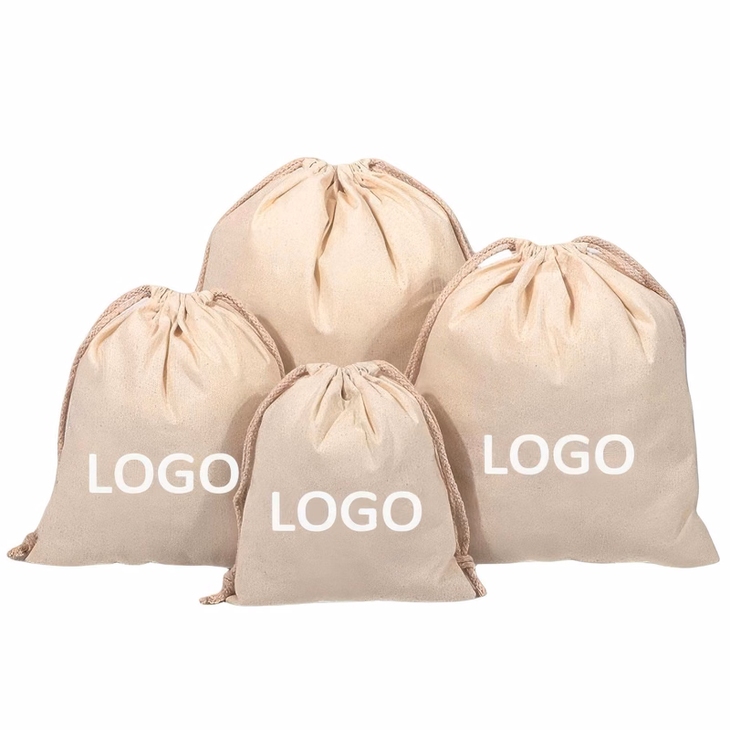 Durable Cotton Canvas Drawstring Backpack Bags
