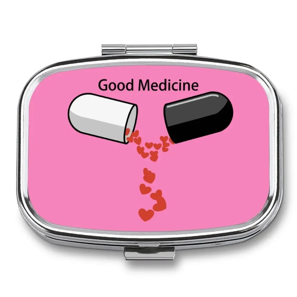 Metal Pill Organizer with 2 Compartments 1