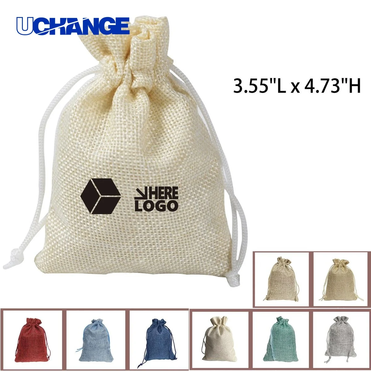 Burlap Jute Drawstring Bag Organizer 1