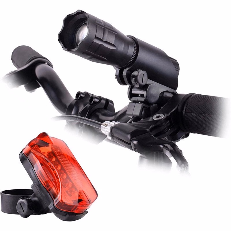 LED Bike Lights Easy to Mount Headlight and Taillight