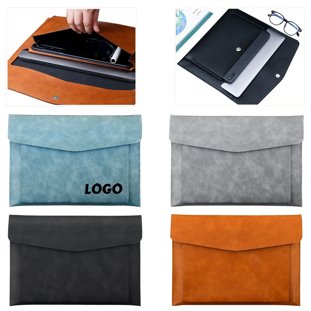 A4 Leather Document Case Double Layer 1