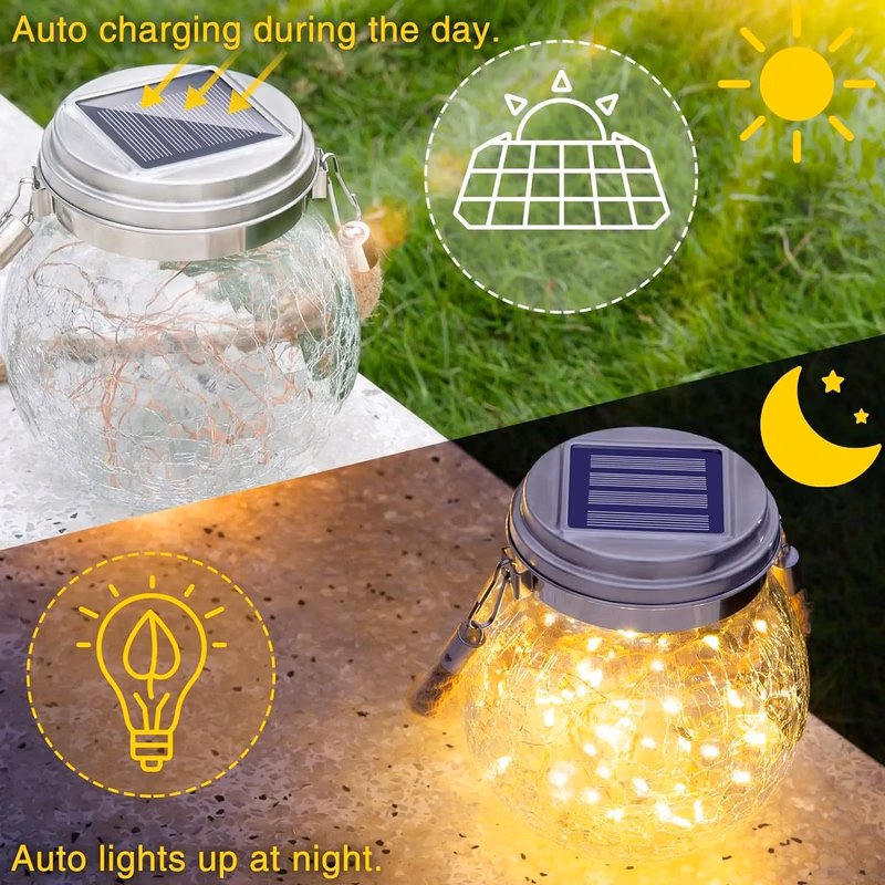 Solar Crack Glass Outdoor Waterproof Lamp