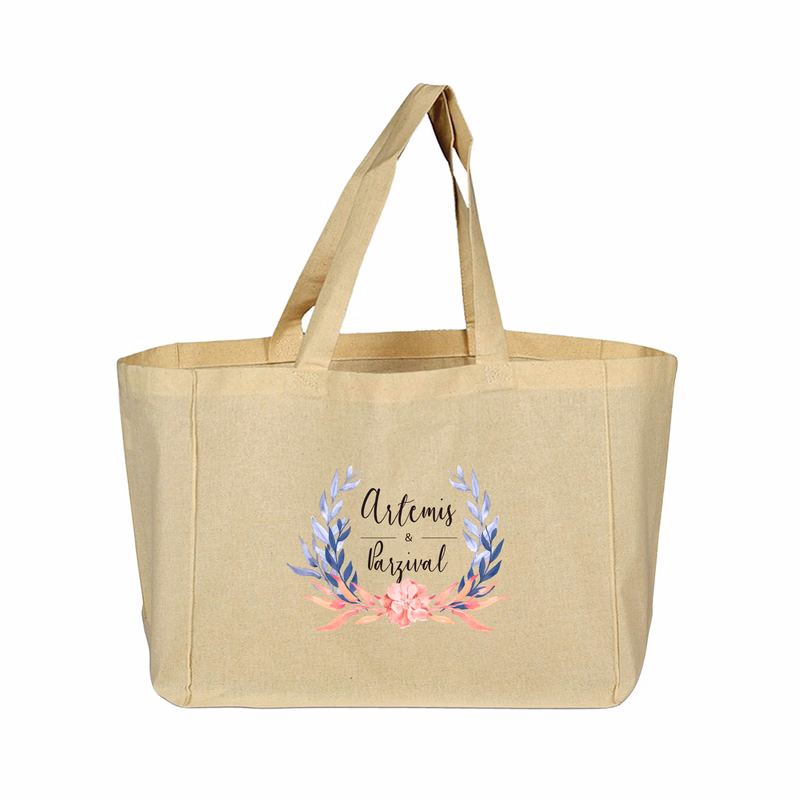 6 oz. 100% Natural Cotton Sheeting Shopper Tote Bag