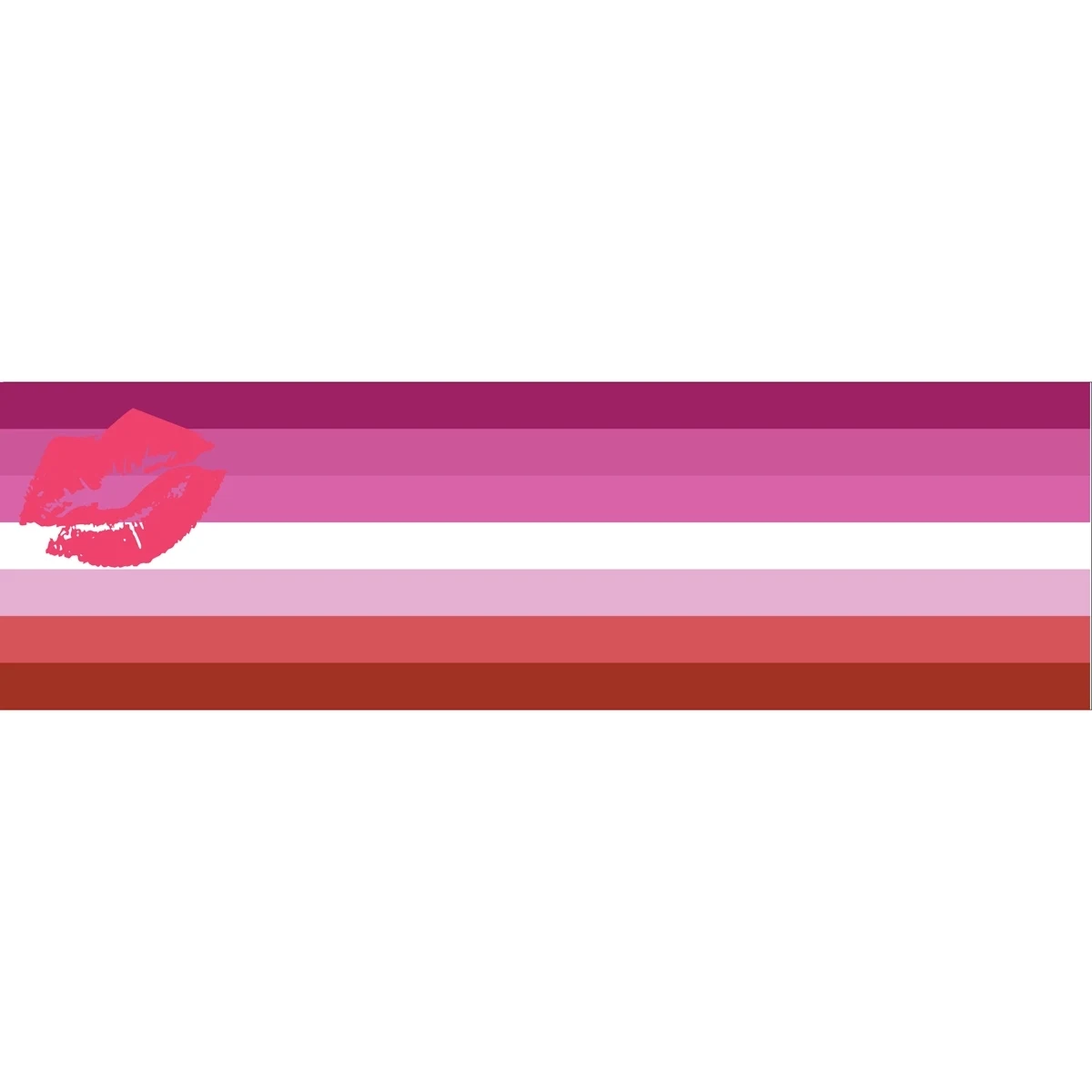 Lipstick Lesbian Window Decals 3" x 10" 1