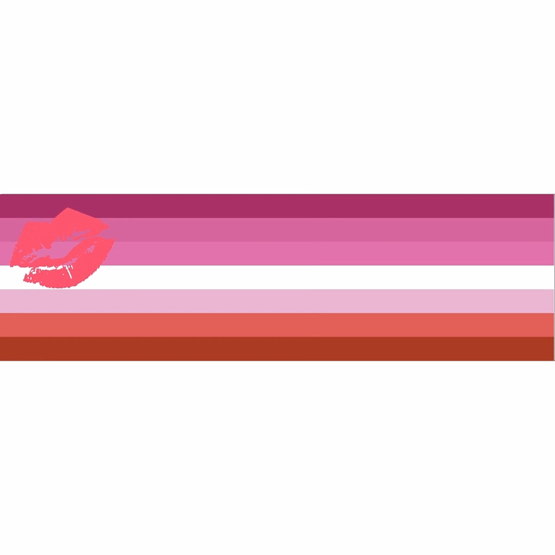 Lipstick Lesbian Window Decals 3" x 10"