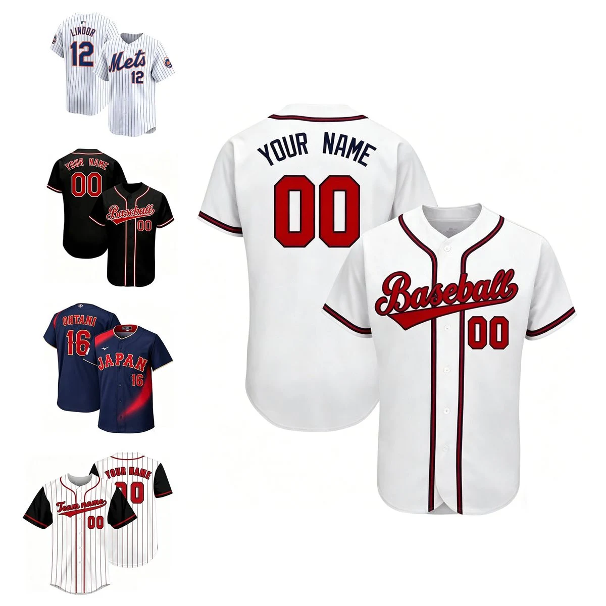 Personalized Baseball Style Jersey, custom jacket with logo imprint 1
