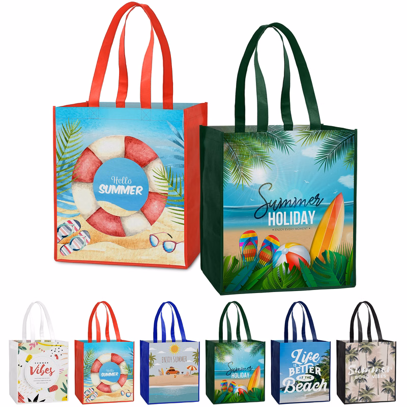 Laminated Non-Woven Tote Bag(13" X 15" X 10")