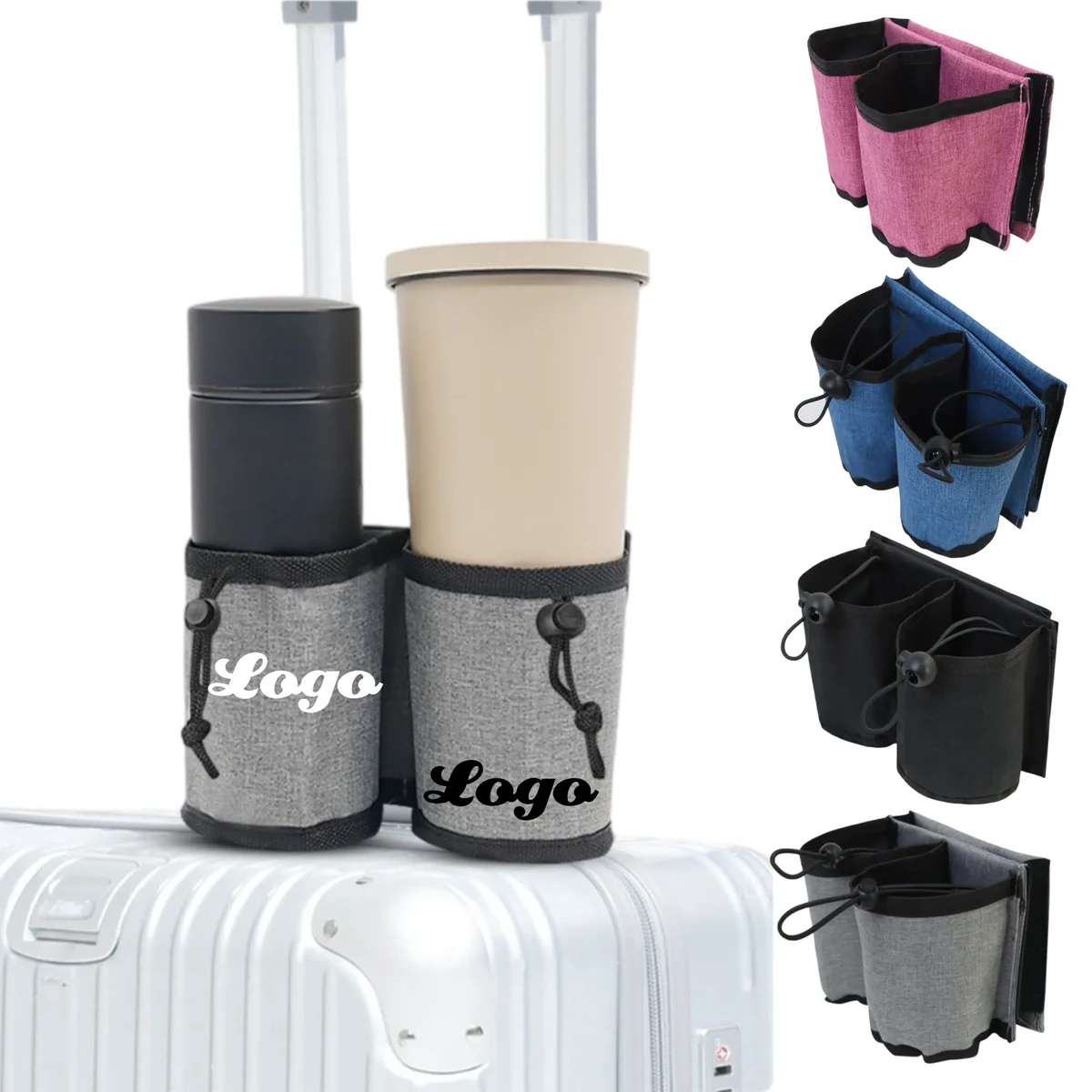 Luggage Cup Holder Convenient Dual Pocket Design For Travel 1