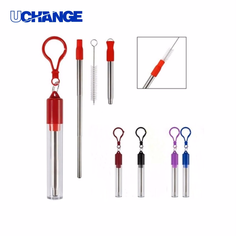 Retractable Folding Straw Set