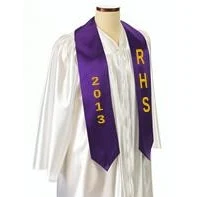 60" Purple Custom Graduation Stole 1