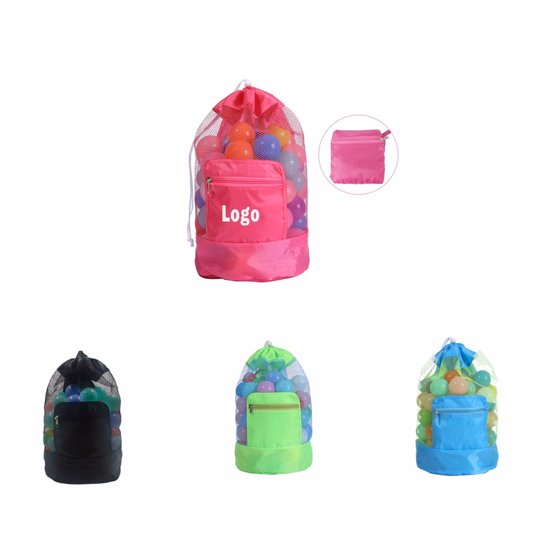 Foldable Mesh Beach Toys Storage Bag