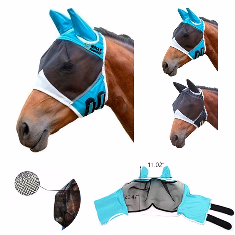 Breathable Horse Fly Veils Ears Horse Fly Mask