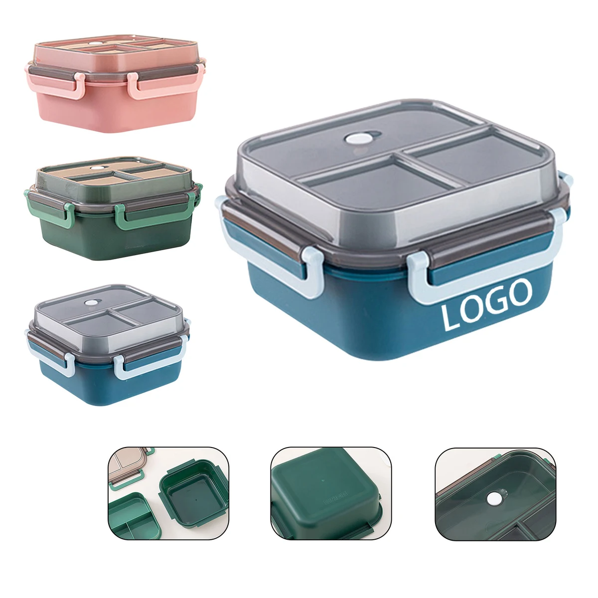 Double - Layer Square Plastic Lunch Box 1