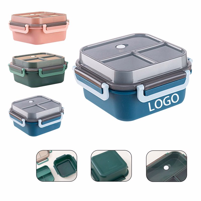 Double - Layer Square Plastic Lunch Box