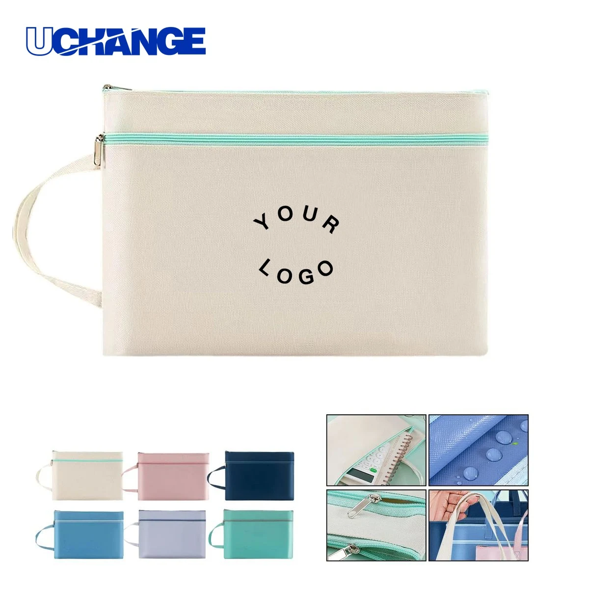 Oxford Cloth Document Bag Organizer with Double Zipper 1