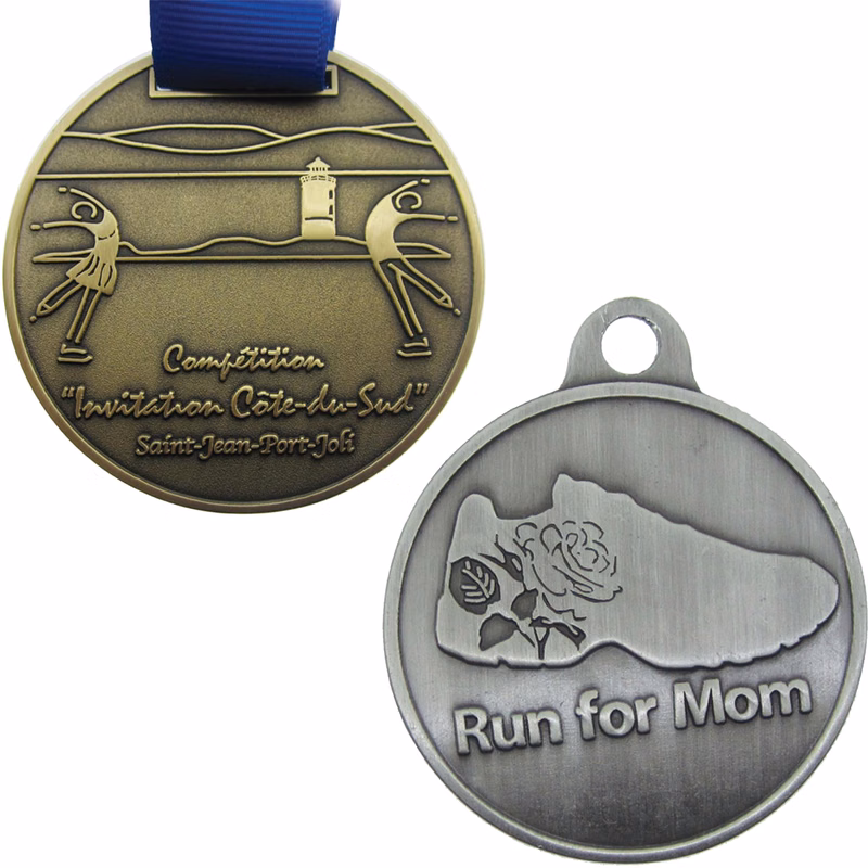 Diestruck Antiqued Medals: 2" DIA