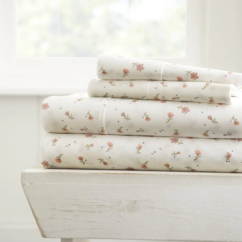 Premium Sheet Sets - Floral Pink Twin 3 Piece 1