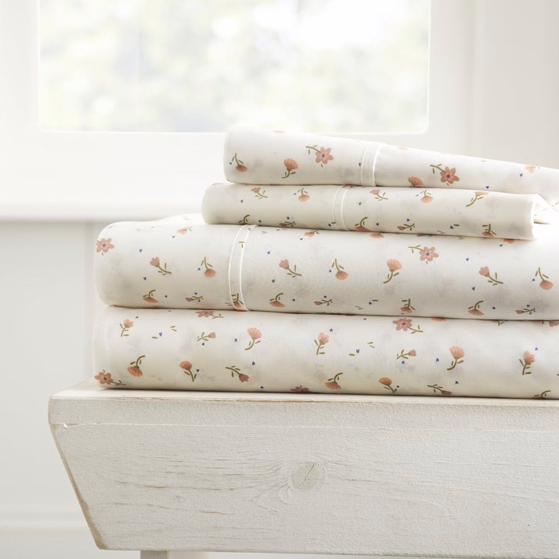 Premium Sheet Sets - Floral Blue Queen 4 Piece