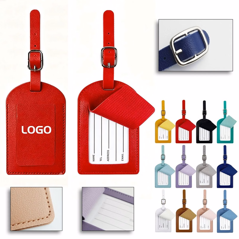 Inch Breathable Travel ID Label Protector with Metal Buckle
