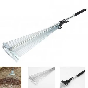 15 Tooth Stainless Steel Grass Rake For Lawn Care 1