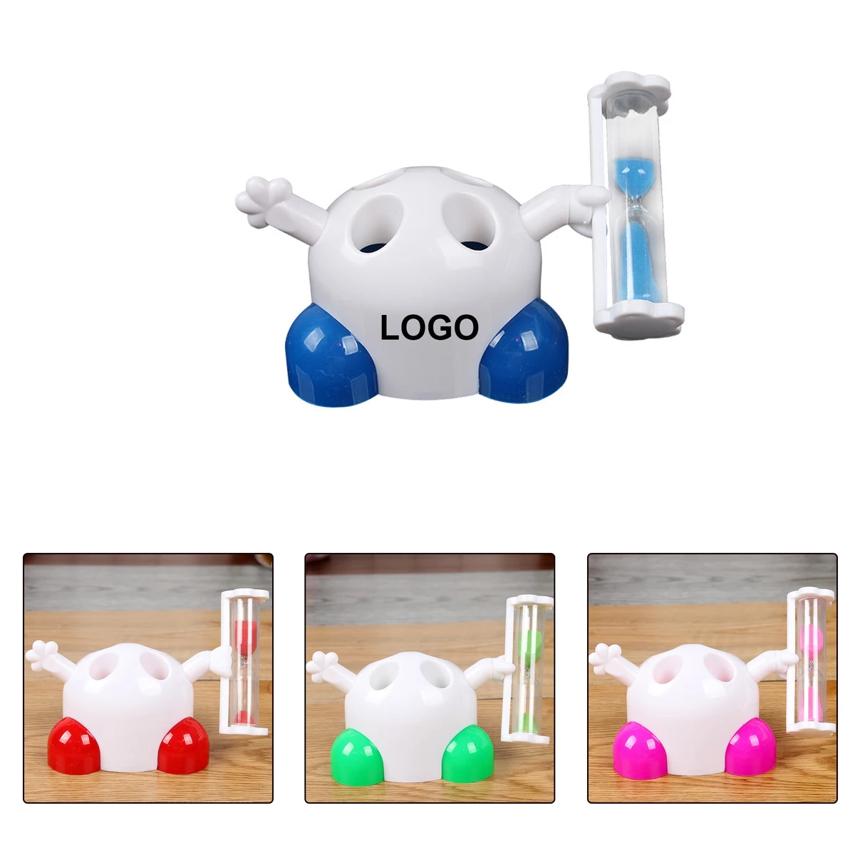 Toothbrush Holder w/ Hourglass 1
