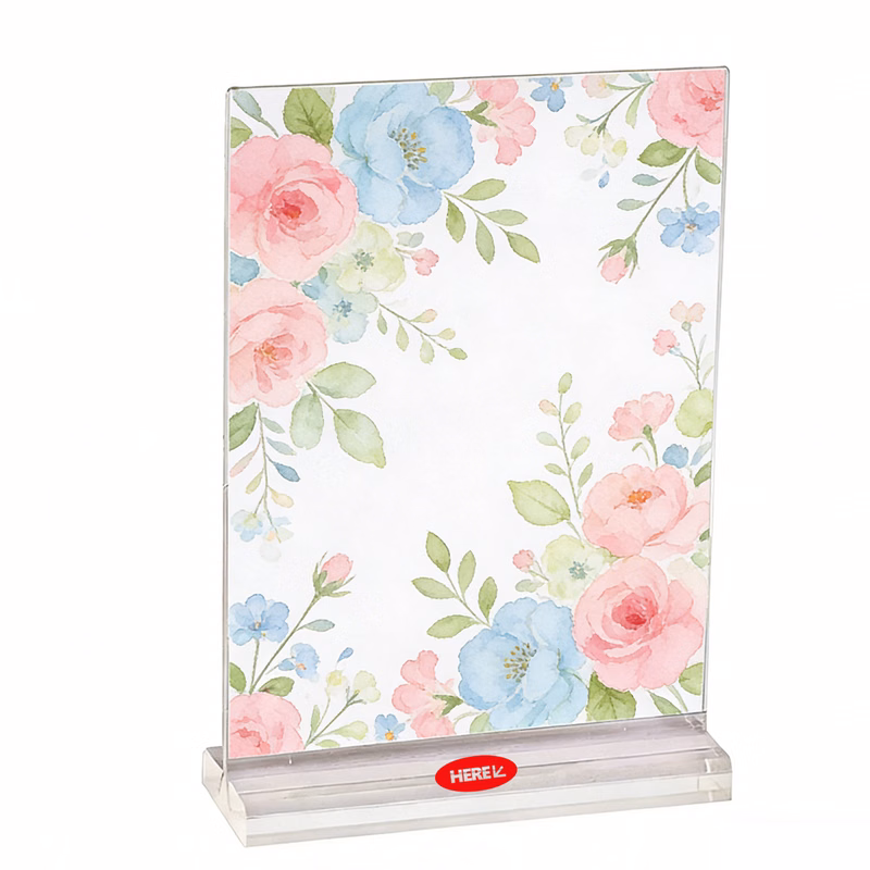 T-Shaped Acrylic Pull-Out Menu Holder