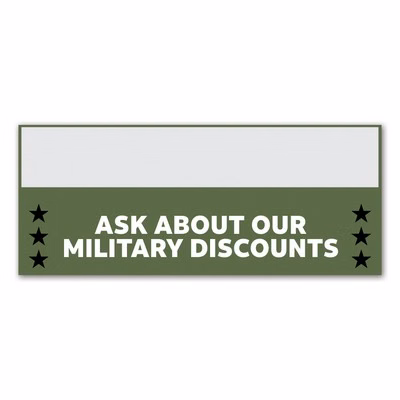 USA Made Synthetic Paper Badge Ribbon Full-Color (1.25"x3") Rectangle
