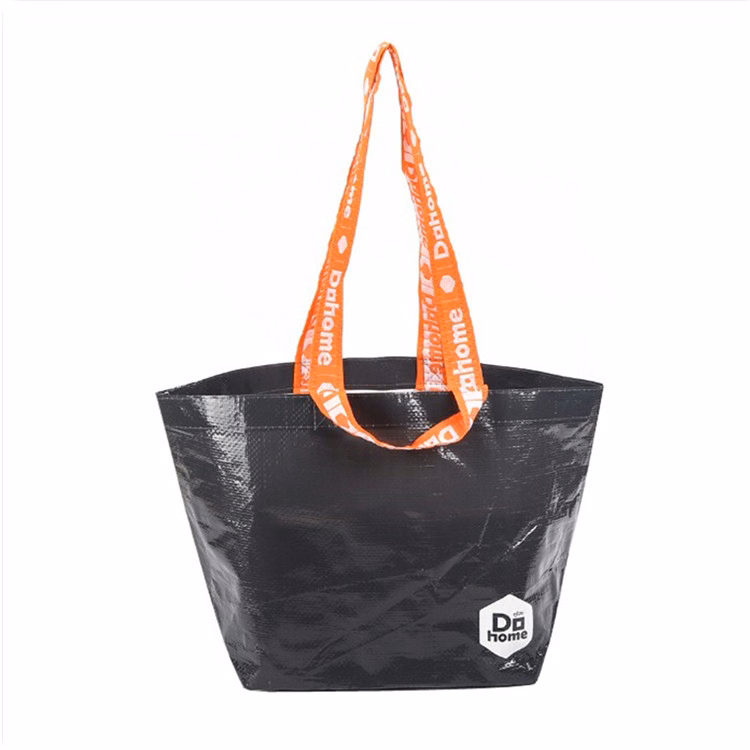 Laminated Boat Tote Bag With Custom PP Webbing Double Handles