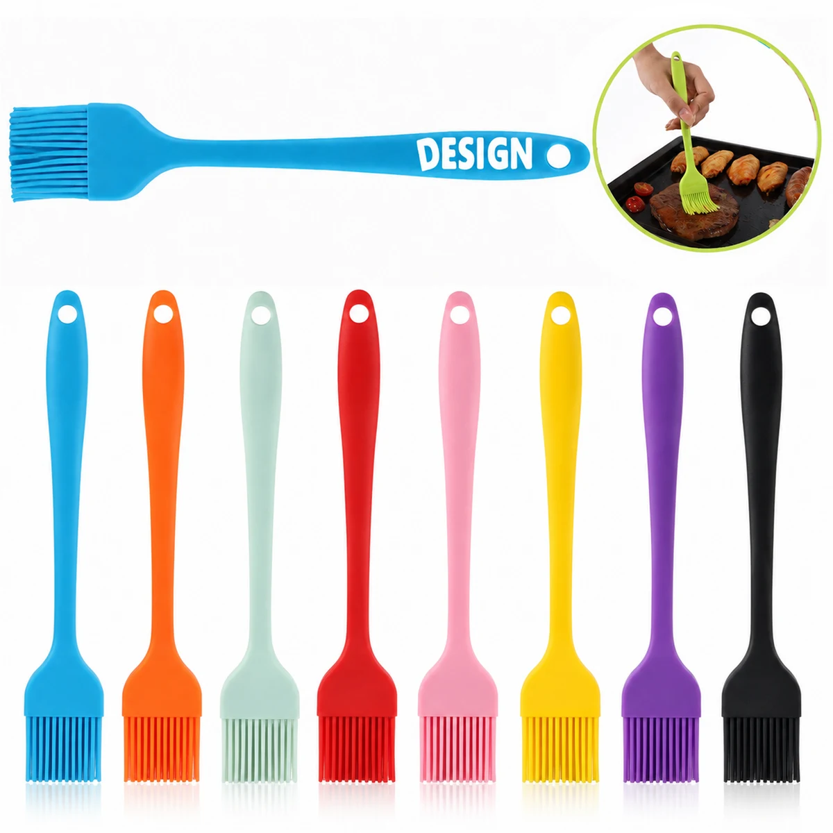 Custom Silicone Cooking Glaze Brush 1
