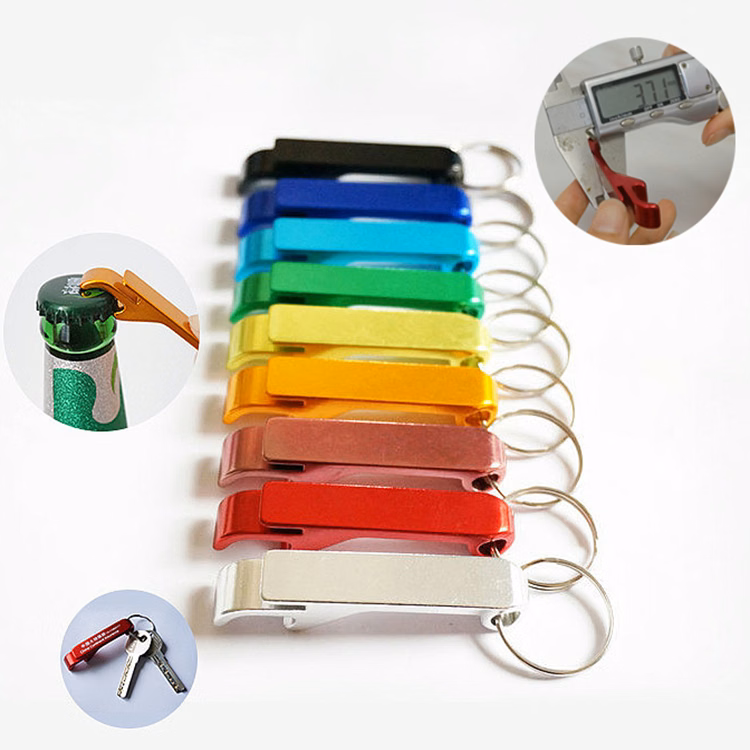 Aluminum Bottle Opener with Keychain