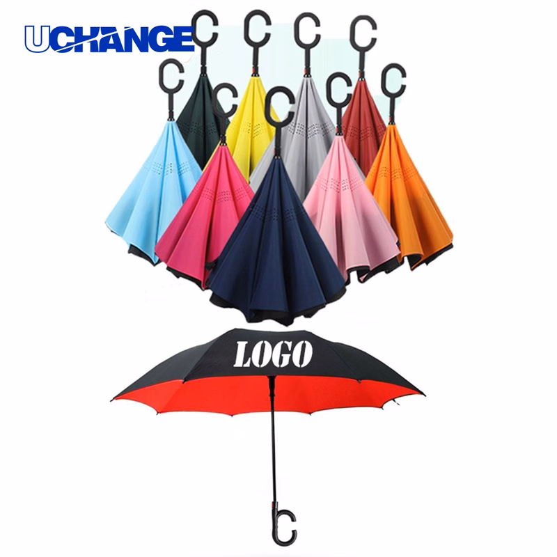 C-Shaped Handle Reverse Umbrella for Rain