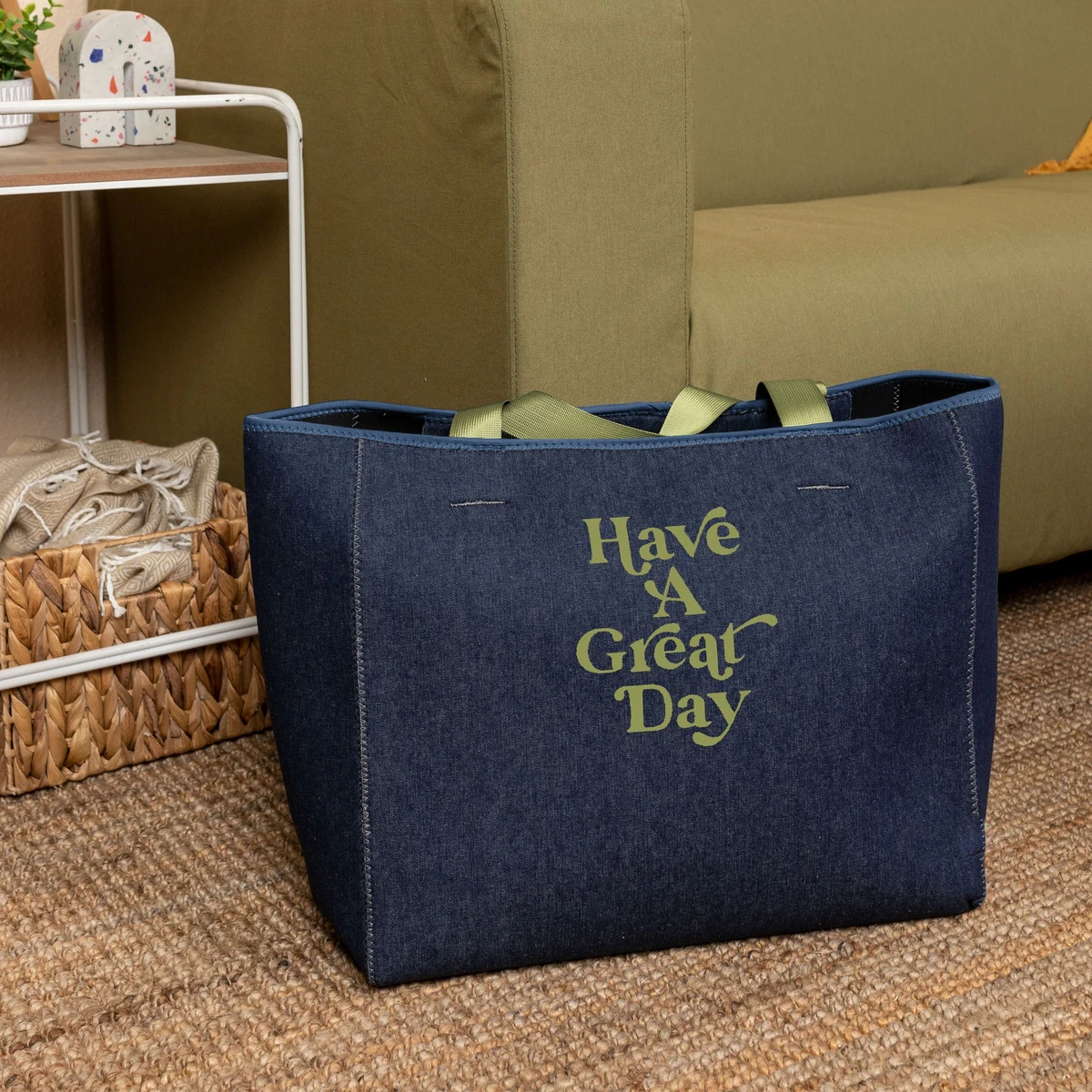 ALL DAY TOTE - DENIM NEOPRENE - LARGE 1