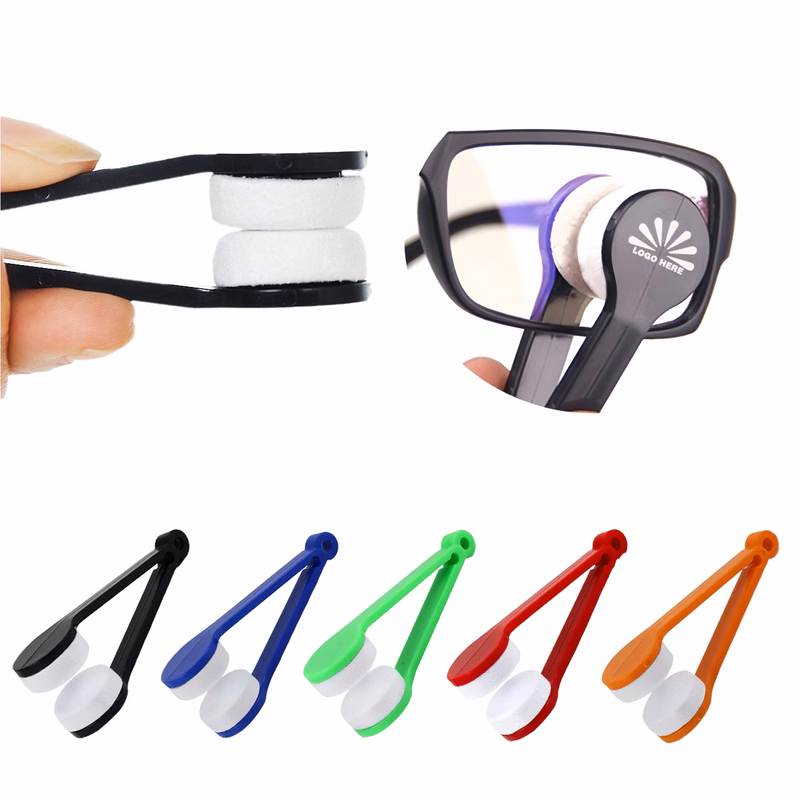 Portable Dual-Pad Eyeglass Lens Cleaner Tool