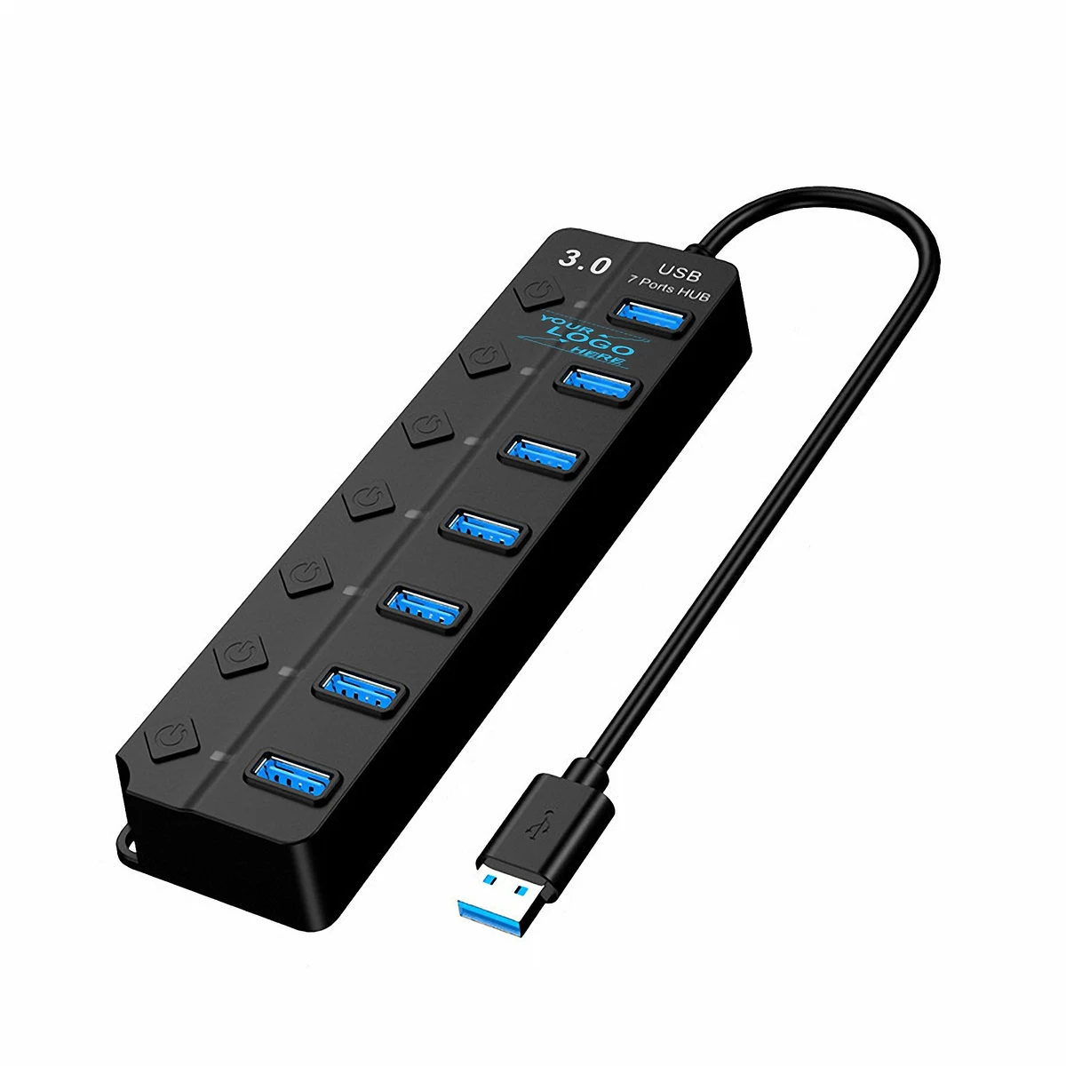 7-Port USB Hub with Independent Power Switches 1