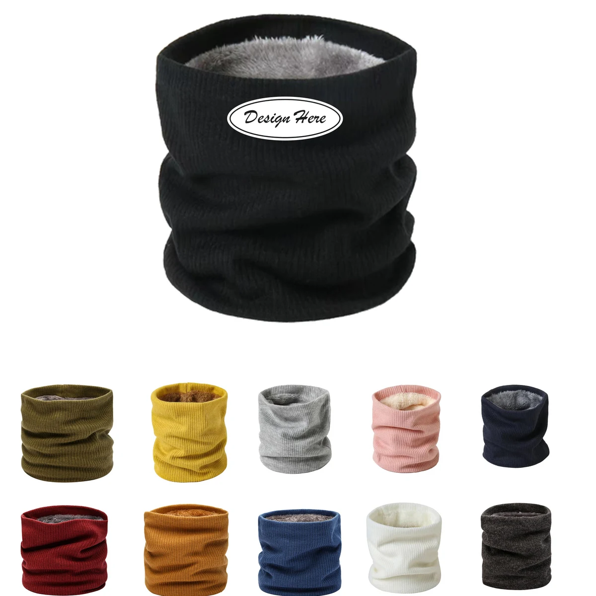 Insulated Stretchable Knitted Neck Gaiter for Winter 1
