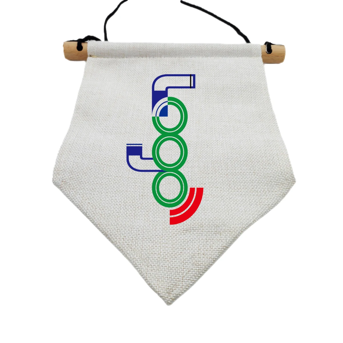 Blank Linen Decorative Flag Light Brown Triangle Pennant 1