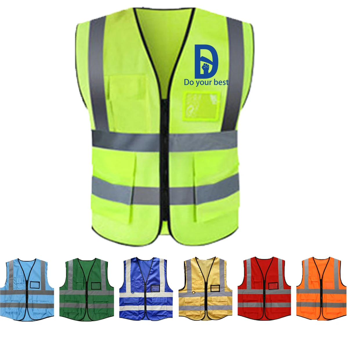 High Visibility Safety Vest With Reflective Strips 1
