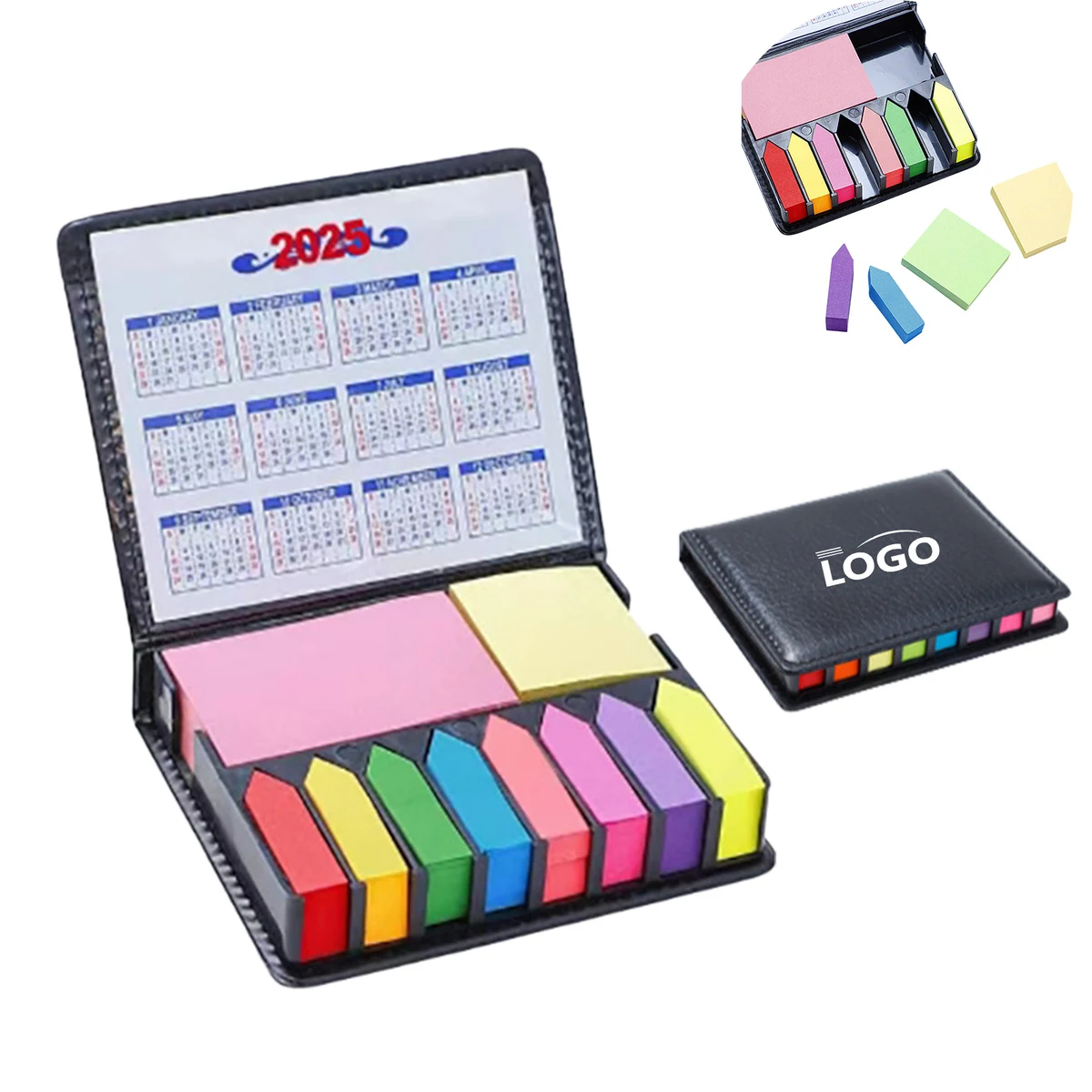 Colorful Sticky Note Dispenser with Calendar 1
