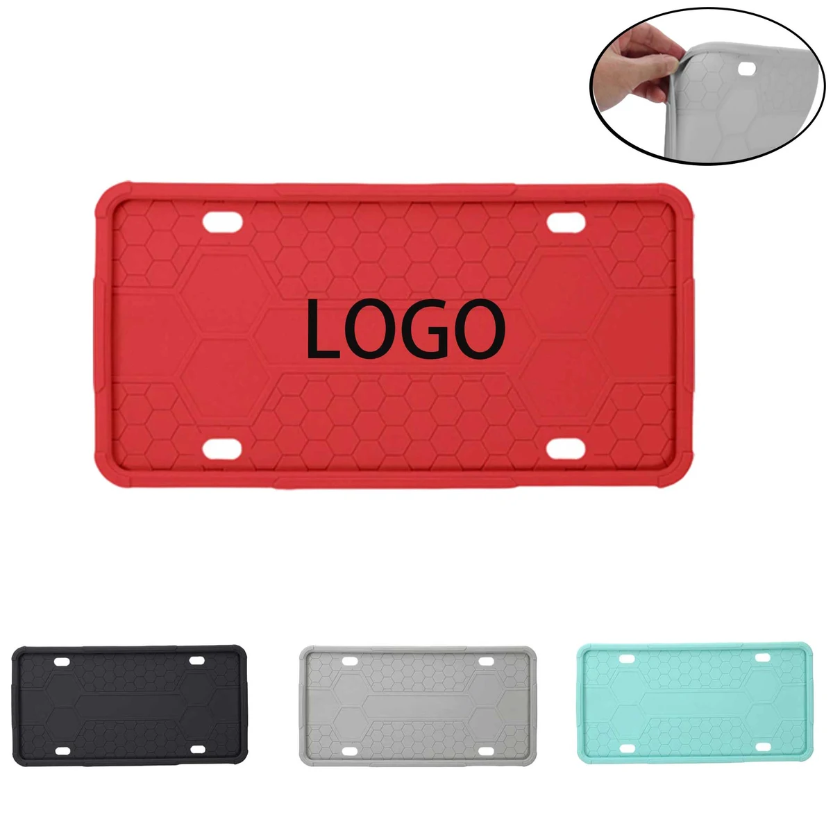 Durable Silicone Waterproof License Plate Frame 1