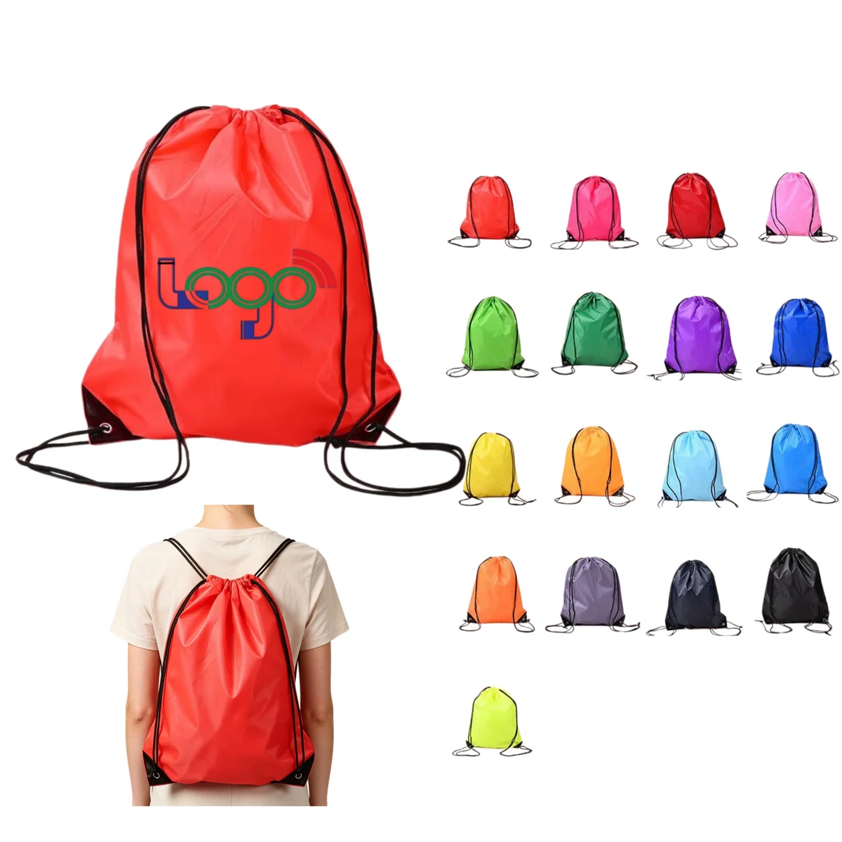 Sports Drawstring Two-Shoulder Sack 1