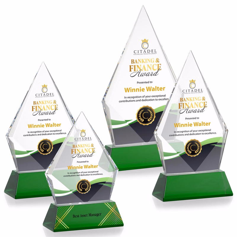 Shelton VividPrint™ Award on Newhaven Base - Green