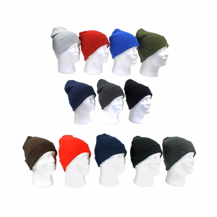 Adult & Kids' Cuffed Knit Hats - Assorted Colors