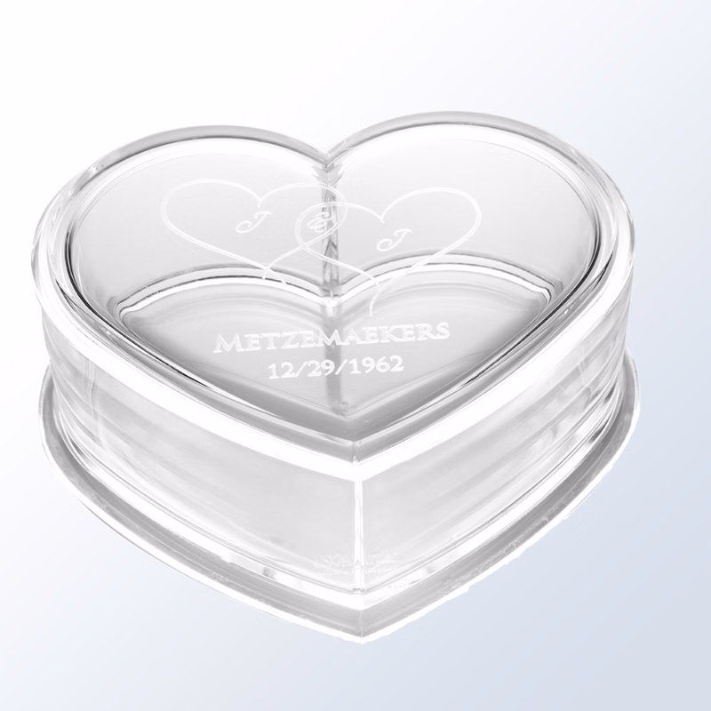Heart Shaped - All Purpose Acrylic Keepsake Box