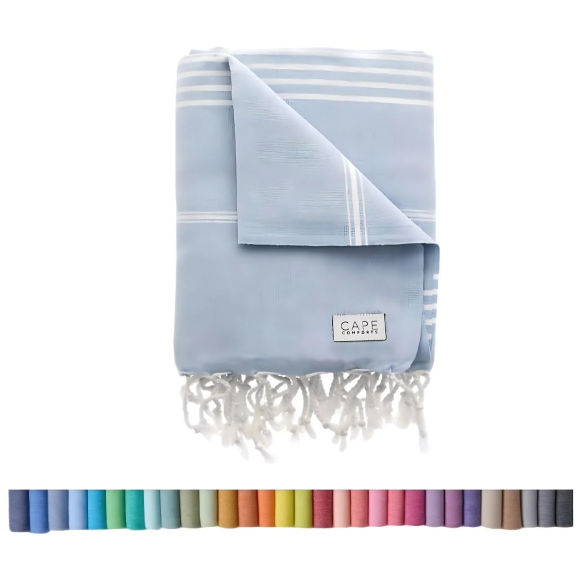 Soft Striped Poly-Cotton Beach Towel 1