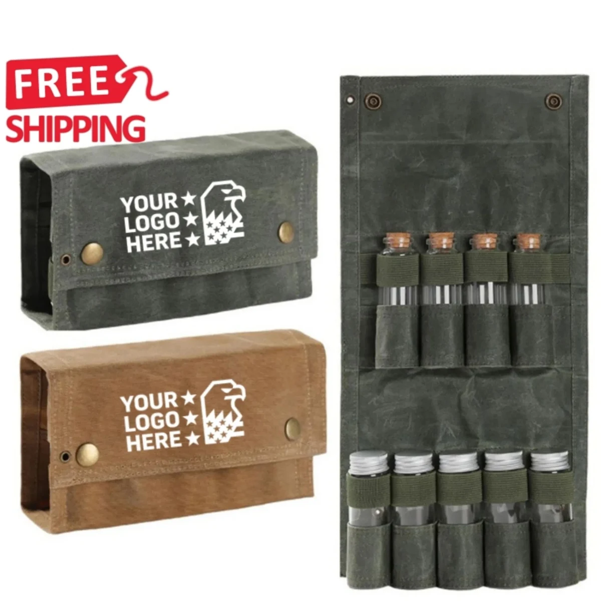Canvas Spice Bag Seasoning Organizer Set 1